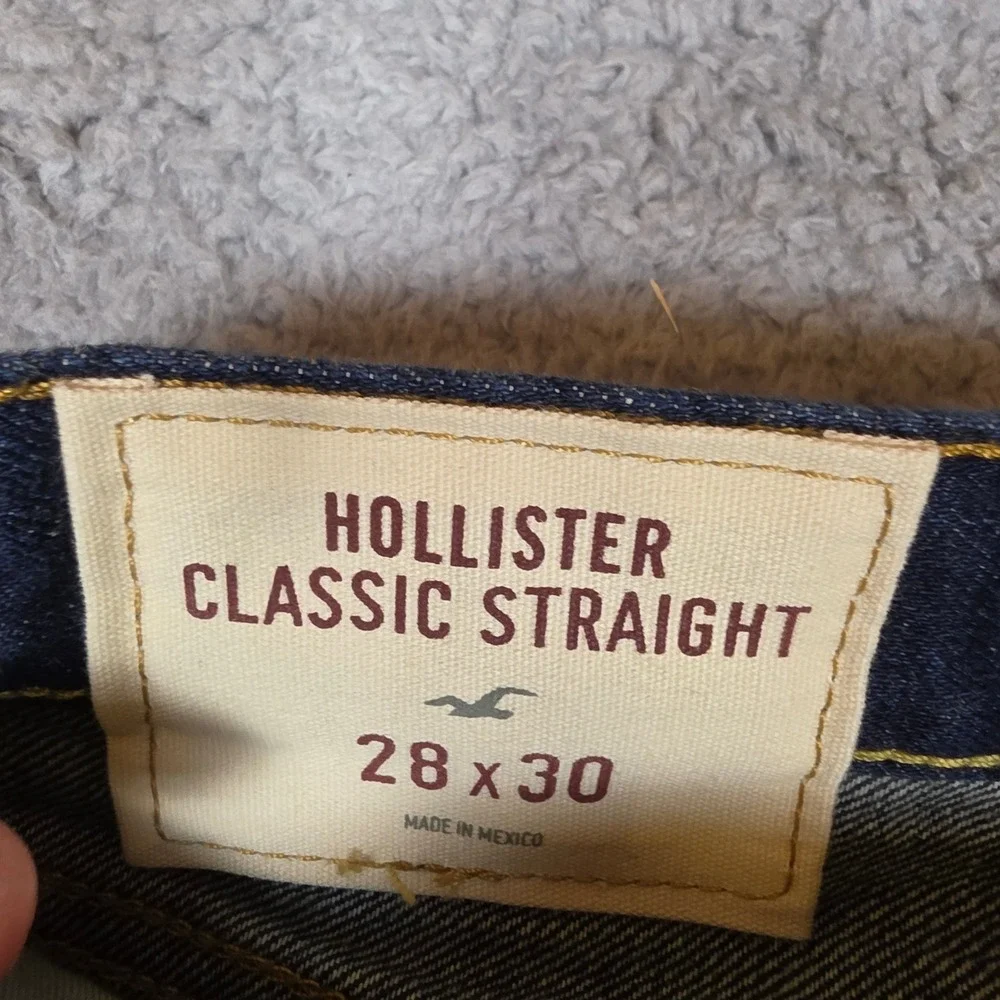 Hollister Classic Straight Jeans Mens 28x30 Indigo Blue NWT 100% Cotton 331-380